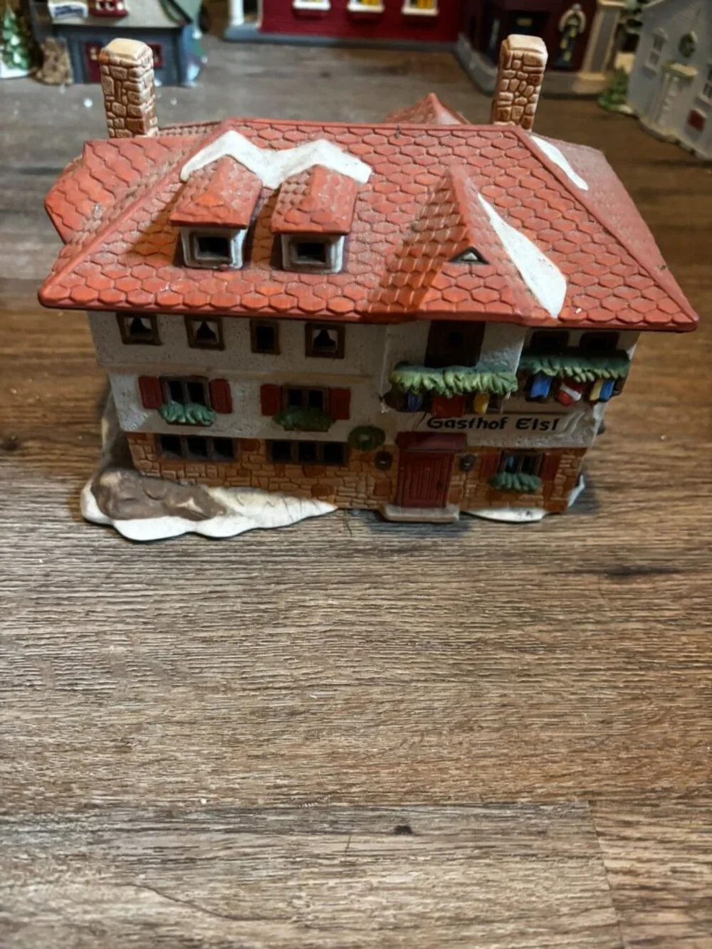 Department 56 Christmas village light up building Gasthof Eisl